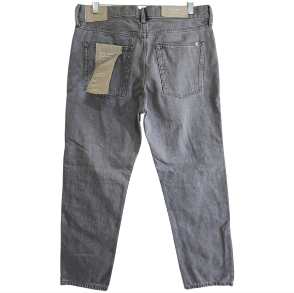 NWT Everlane The Relaxed Straight Denim Jeans 29 Gray Button Fly Organic Cotton - Picture 5 of 10